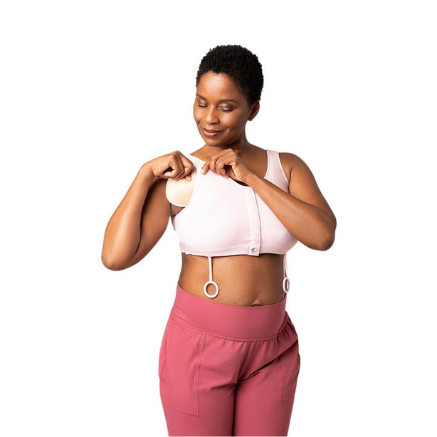 Elizabeth Pink Post-Breast Surgery Compression Bra with Pockets, Size 4XL, Masthead Surgical - 042P4XL - 1 Each