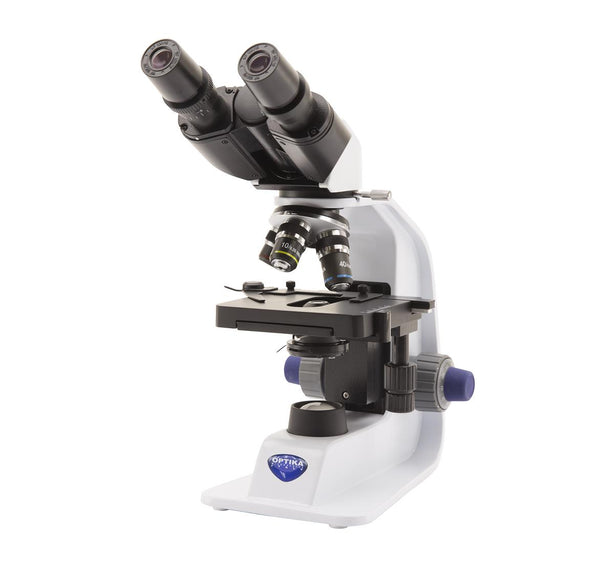Optika Italy Binocular Microscopes, 600x, 4x/0.10, 10x/0.25, 40x/0.65, 60x/0.85, WF 10x/18 mm, High-Contrast Achromatic - B-157 - 1 Each