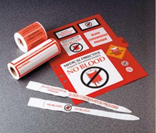 No Blood Labels - 5068-2 - 500 Each - MDL-FHP50682