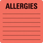 Allergies Labels - 50791 - 500 Each - MDL-FHP50791