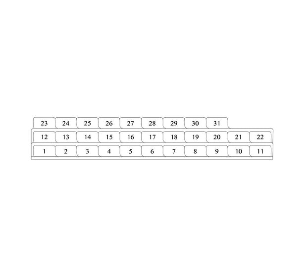 First Divider Set, Months, Side Opening, 12 Tab - FHPM2570