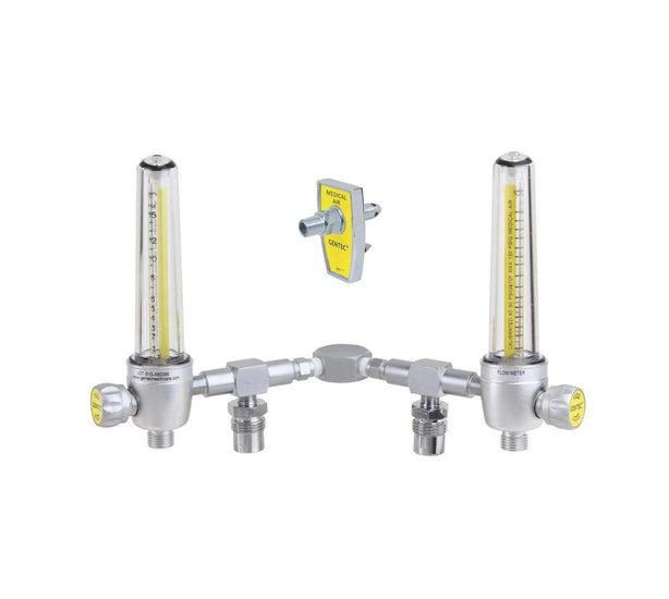 Genstar Technologies Co Dual-Air Aluminum Dual Air Flowmeter, 0-15 LPM, Med - FMD187A15OH2P