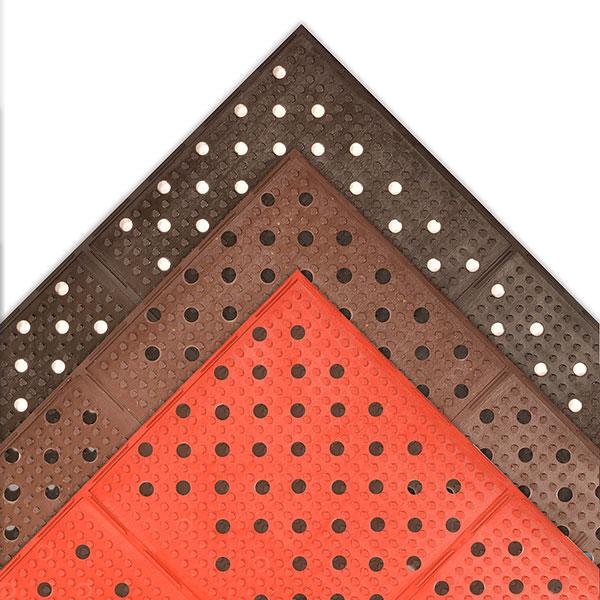 Superior Multi T23 3X2 Multi-Mat II Drainage Mat, Standard-Duty, Black, 3' x 2' - RED - 1 Each