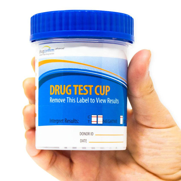 Confirm Biosciences Multi-Drug Urine Screen Test Cup, 12-Panel for AMP, BAR, BUP, BZO, COC, mAMP, MDMA, MTD, OPI, OXY, PCP, THC, and Adulterants, CLIA-Waived - HE-CUP-6124 - 25 Each