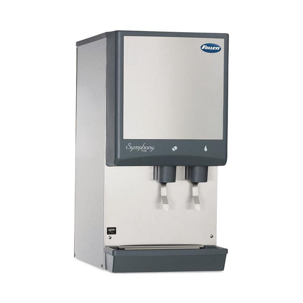Follett Symphony Plus and Water Dispenser, Wat / Ice Mk, 12LB, Air, Countertop - 12CI425A-L - 1 Each