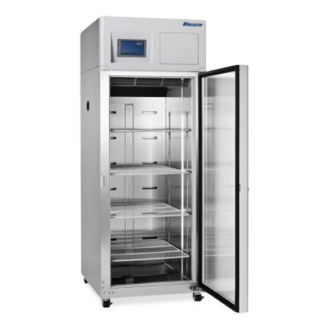 Follett Double-Door Pharmacy Upright Refrigerator, 24.6 cu. ft. Capacity, Right Hinged, Heated Glass Door - REF25-LB-RHT00G - 1 Each
