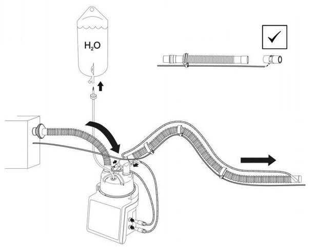 Fisher Paykel and Bilevel Adult Bi-Level / CPAP Inspiratory Heated Breathing Circuit Kit with Exhalation Port - FPYRT219H