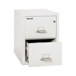 Fire King Classic Vertical Fireproof File Cabinet, 31" Letter, 2-Drawer, White - 2-1831-CAW - 1 Each
