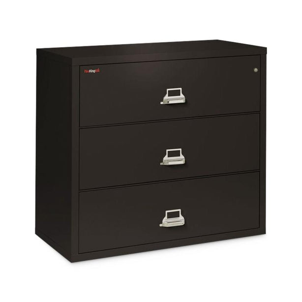 Fire King Classic Vertical Fireproof File Cabinet, 31" Letter, 2-Drawer, Black - 2-1831-CBL - 1 Each