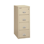 Fire King Classic Vertical Lateral Fireproof File Cabinet, 31" Legal, 4-Drawer, Parchment - 4-2131-CPA - 1 Each