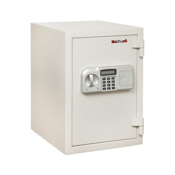Fire King 1-Hour Safe, Frprf, Prgrm Lok, 2.62CUFT Wide, White - KF0915-1WHE - 1 Each