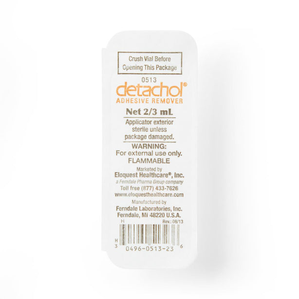 Ferndale Pharma Detachol Adhesive Remover, 2/3 mL Vial - 0496-0513-48 - 1 Each