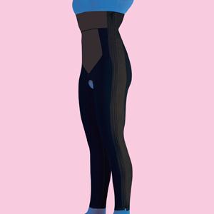 Frank Stubbs CO High-Waist Girdle Compression Garment, Ankle-Length, Black, Size M - 2027 - 1 Each
