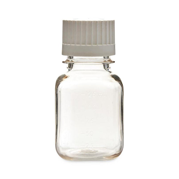 Foxx Life Sciences PC EZBio Sterilized Polycarbonate Media Bottle with Closed Cap, 125 mL - 138-2211-FLS - 24 Each