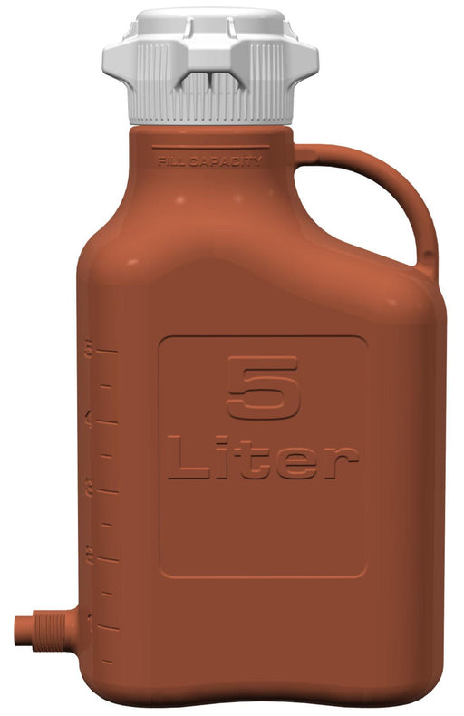 FOXX LIFE SCIENCES EZBio Carboy, Amber HDPE, 5 L with Spigot, VersaCap 80 - 15K-1211-OEM - 1 Each