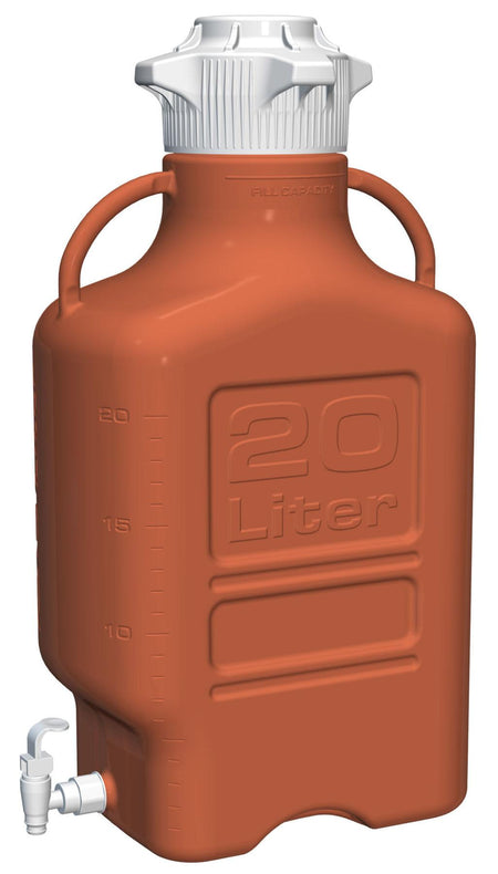 FOXX LIFE SCIENCES EZBio Carboy, Amber HDPE, 20 L, with Spigot, VersaCap 120 - 15K-3221-OEM - 1 Each