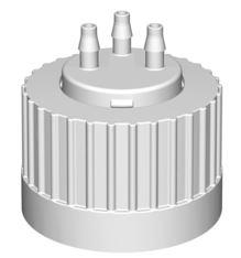 Foxx Life Sciences Top Caps VersaCap 38, Open, with 2 x Molded 1/4" and 1 x 1/8" Adapter - FXX2050152RL