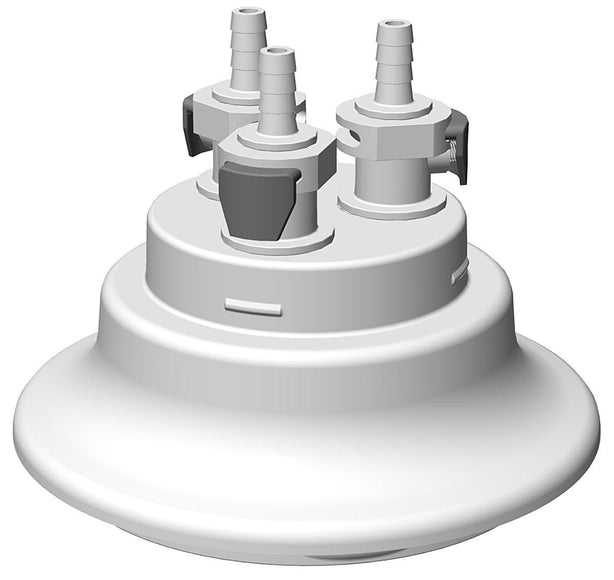 Foxx Life Sciences Waste Replacement Filters Adapter Cone, VersaCap 120, 1/4" HB Adapter x 3 - 205-4004-RLS - 1 Each