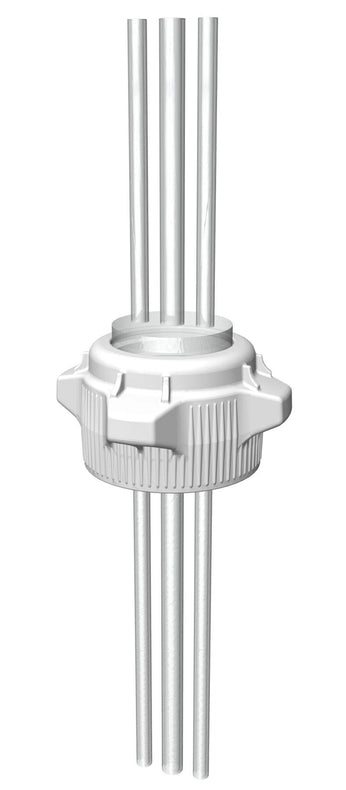 Foxx Life Sciences / Close Top EZTop System VersaCap 80, Open Cap with Ez-Top, 1 x 3/8", 2 x 1/4" Tube - 205-7103-RLS - 1 Each
