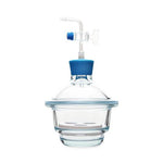 Foxx Life Sciences Fox Borosil Desiccator Vacuum with Stopcock and Porcelain Plate, 100 mm, Extra Small - FXX3083041