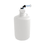 Foxx Life Sciences EZWaste Solvent Waste System, Safety Vent Round HDPE Carboy with VersaCap, 20 L, 4 Ports for 1/8" Tubing, 4 Ports for 1/4" Tubing, Filter - 332-D421-OEM - 1 Each