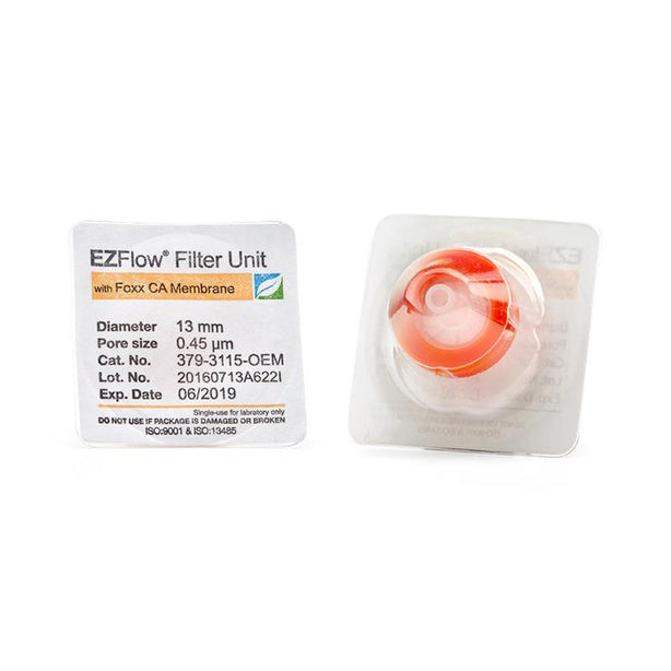 Foxx Life Sciences EZFlow CA Syringe Filter, Sterile, 0.45 µm, 13 mm - 379-3115-OEM - 100 Each
