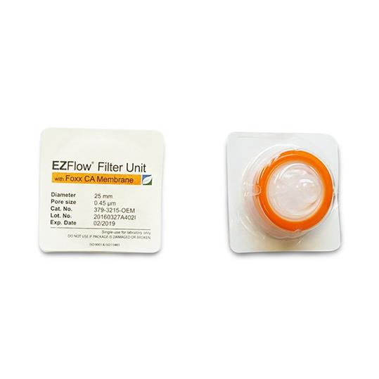 Foxx Life Sciences EZFlow CA Syringe Filter, Sterile, 0.45 µm, 25 mm - 379-3215-OEM - 100 Each