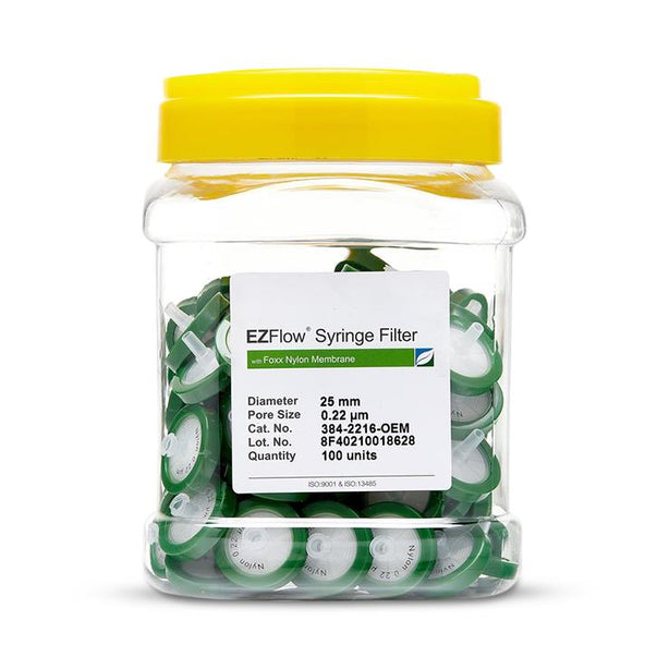 Foxx Life Sciences EZFlow Nylon Syringe Filters 384-2216-OEM - 100.0 Each