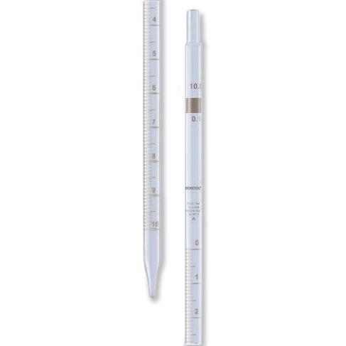 Foxx Life Sciences Borosil Mohr Graduated Measuring Pipette, Class A, 0.1 mL, Batch Certified - 7059P41A - 10 Each