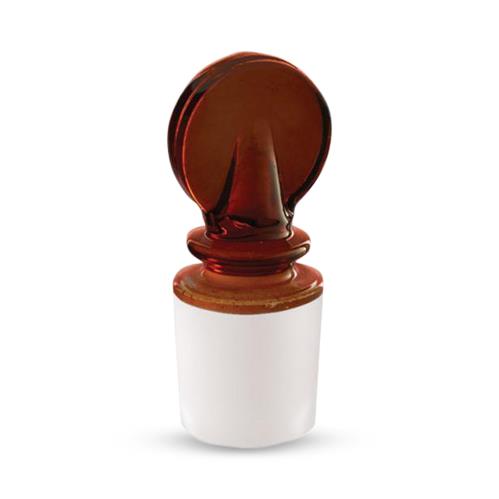 Foxx Life Sciences Borosil Amber Glass Penny Head Stopper, Solid, 7/16 - 8400007 - 20 Each