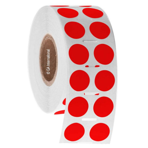 GA Color Dots Paper Labels for Thermal-Transfer Printers, 0.5" (12.7mm) Circle - GPA-53NOTC1-2RE - 1 Each