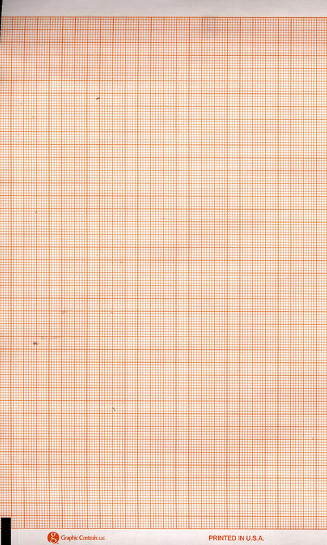 Graphic Controls Medical Chart Quinton ECG Multi-Channel Recording Paper, Orange Grid, 8.5" x 183' - 7G32016422 - 20 Pad