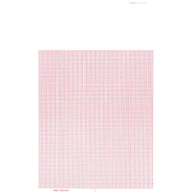 Graphic Controls Medical Chart Marquette ECG Multi-Channel Recording Paper Pad, 152 Sheets / Pad, 8.433" x 139' - 7G32016997 - 16 Pad