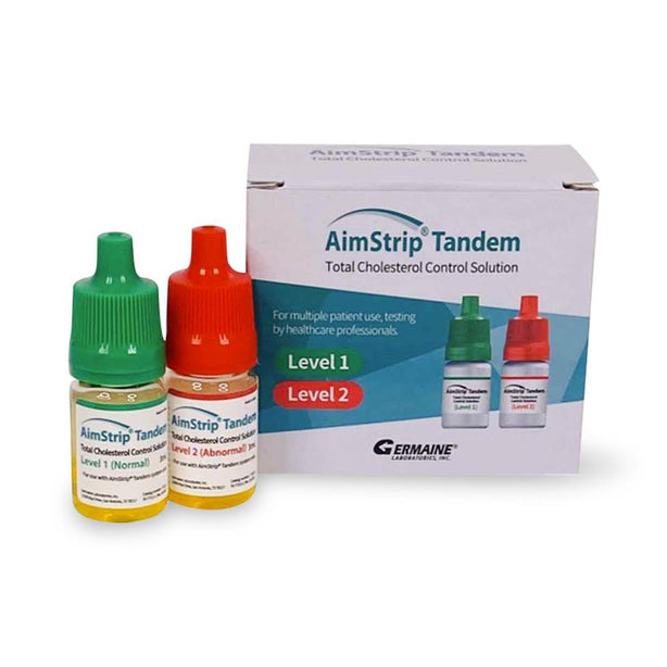 Germaine Laboratories AimStrip Tandem Cholesterol Control Solution, 3 mL, 2 per Pack - 77312 - 2 Each