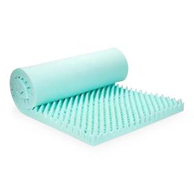 Geneva Egg Crate Convoluted Foam Mattress Pad with 1.8 Density, Green, 4" x 32" x 73" - CM-43273H - 5 Each