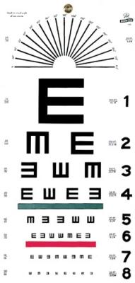 Graham-Field Inc Illiterate or Tumbling "E" Eye Test Chart 1241 - 1.0 Each