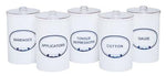 Sundry Jar with Lid, Plastic, Set of 5 - 3455 - 5 Each