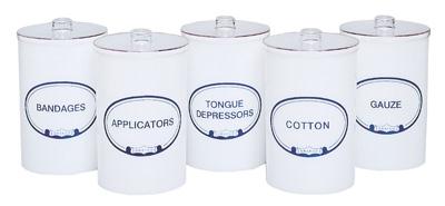 Sundry Jar with Lid, Plastic, Set of 5 - 3455 - 5 Each