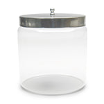 GRAHAM-FIELD Unlabeled Standard Glass Dressing Jar with Polished Aluminum Cover, 5" H x 5" D, 1-1/2 Quart Capacity - 3462 - 6 Each