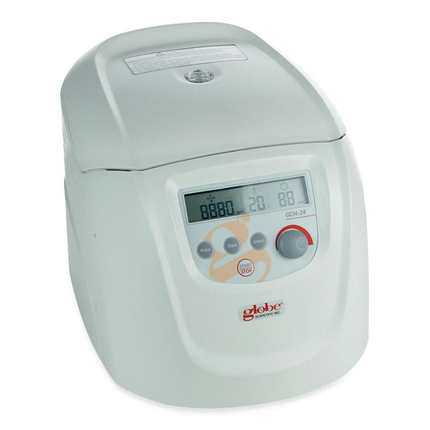 Globe Scientific GCH-24 24-Place Hematocrit Centrifuge, 120v, 60Hz, US Plug (Includes 24-Place Hematocrit Rotor Kit with Lid and Reading Disk Lid) - GCH-24 - 1 Each