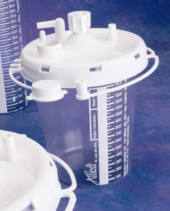 Allied Healthcare Products Rigid Disposable Suction Canisters with DISS Lid - GMC20080004