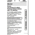 BAXTER HEALTHCARE DIANEAL Low-Calcium PD Solutions L5B4825 6 Each - MDL-GMOL5B4825
