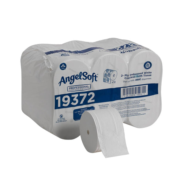 Georgia Pacific LLC Angel Soft ps Compact Coreless 2-Ply Bathroom Tissue 19372 - 18.0 Roll