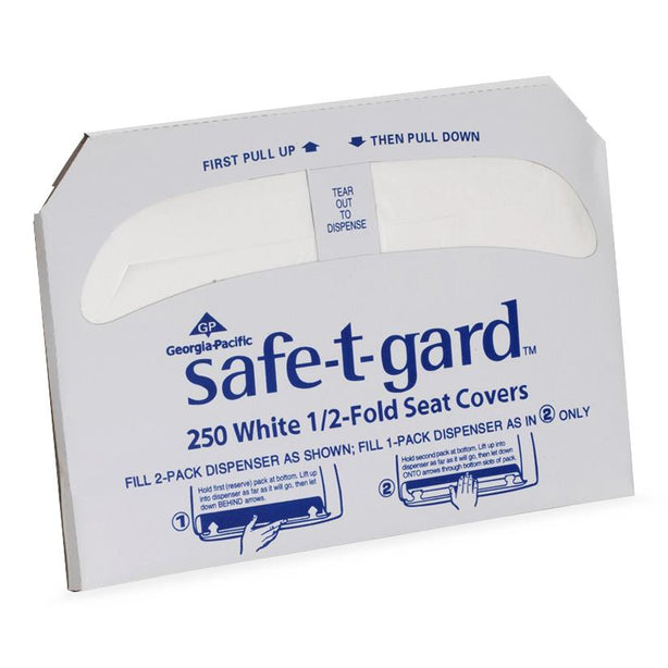 GEORGIA PACIFIC Safe-T-Gard Toilet Seat Cover, Half-Fold - 47052 - 1000 Each