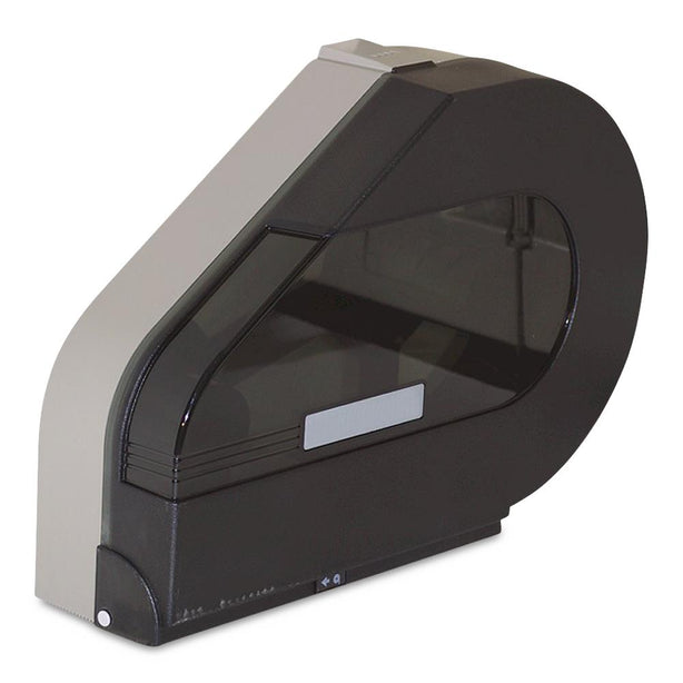 Georgia Pacific Vista Jr Bath Tissue Jumbo Sr. High-Capacity Toilet Paper Dispenser For 1 Roll and Stub Roll, Smoke - GPC59350