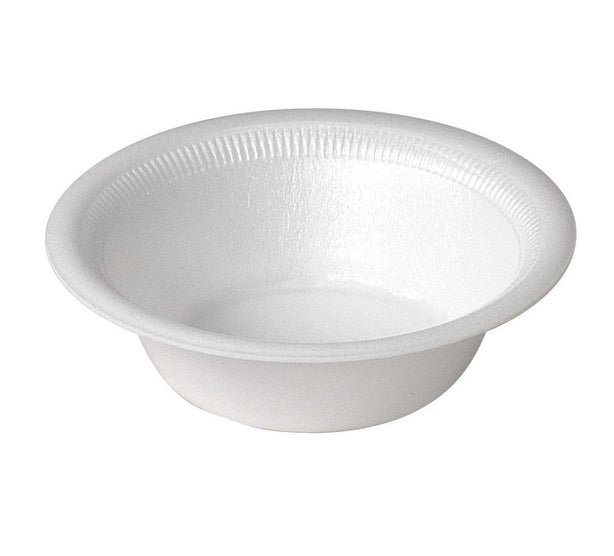 GENPAK Disposable Foam White Bowl, 12 oz. - 82100 - 125 Each
