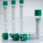 Greiner Bio One and VACUETTE Blood Collection Tube, LH Lithium Heparin with Gel Separator, Non-Ridged, 13x75, Green Cap with Yellow Ring, 3.5 mL - 454008P - 50 Each
