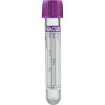 Greiner Bio One K2 EDTA VACUETTE Blood Collection Tube, K2E K2EDTA, Non-Ridged, 13x75, Lavender Cap with Black Ring, 4 mL - 454209 - 1200 Each