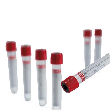 Greiner Bio One VACUETTE Blood Collection Tube, CAT Serum Clot Activator, Non-Ridged, 13x75, Red Cap with White Ring, 2 mL - 454236 - 1200 Each