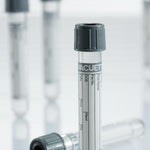Greiner Bio One Glucose VACUETTE Blood Collection Tube, FX Sodium Fluoride / Potassium Oxalate, Non-Ridged, 13x100, Gray Cap with Black Ring, 5.5 mL - 456020 - 50 Each
